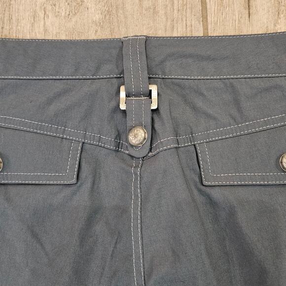 Athleta The Dipper Cargo Pants Womens Size 10 Gray Low Rise Vintage Y2K Utility - Picture 7 of 12